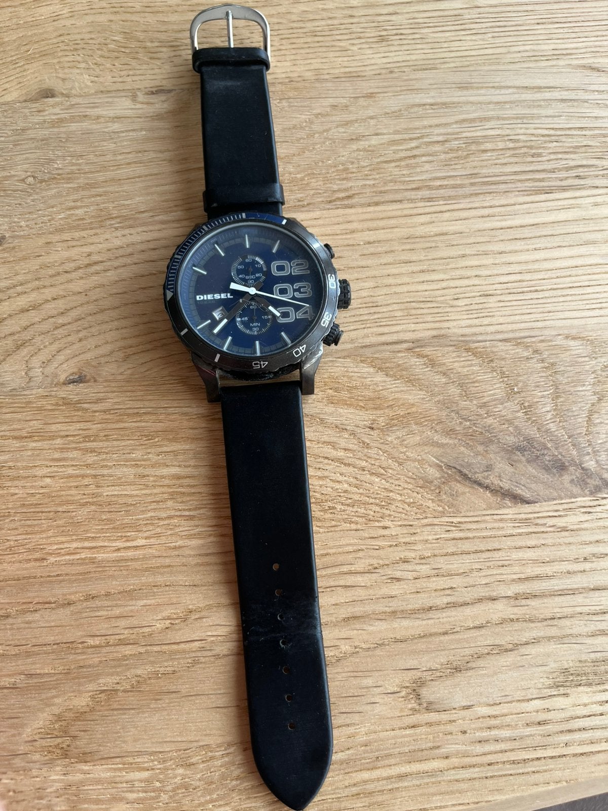 Horloge Diesel, Ophalen, Zo goed als nieuw, Leer, Overige merken