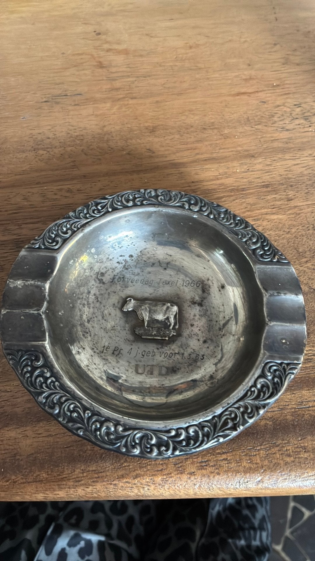 Verzilverde asbak  Zilva pleet, Antiek en Kunst, Ophalen of Verzenden, Zilver