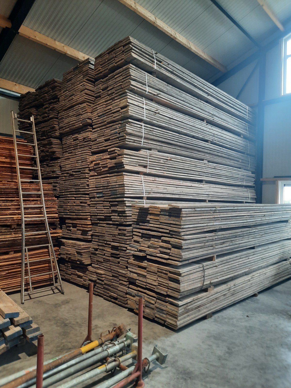 steigerdelen steigerplanken steigerhout, Doe-het-zelf en Verbouw, Ophalen, Gebruikt, Plank, Overige houtsoorten