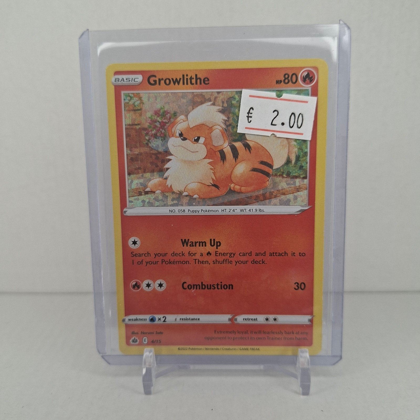 Growlithe Pokémon kaart 4/15 McDonald's 2022, Ophalen