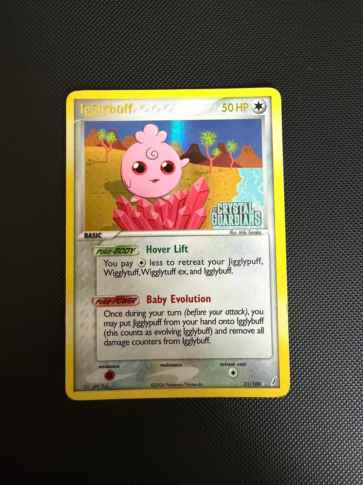 Pokémon Igglybuff Holo 21/100 EX Crystal Guardians, Ophalen of Verzenden, Zo goed als nieuw