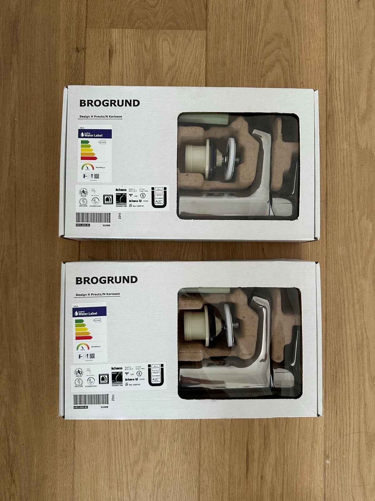 IKEA BROGRUND Wastafelkraan met afvoerplug, chroom, Ophalen of Verzenden, Nieuw, Chroom, Kraan