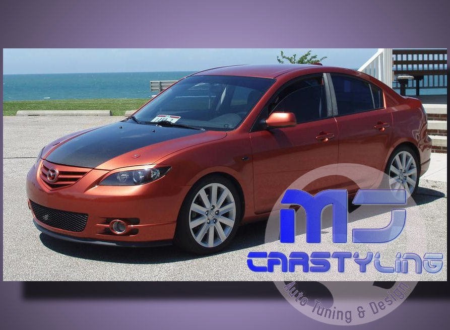 Mazda 3 Sedan - Koplampspoilers, Ophalen of Verzenden, MJ-Carstyling, Info@mj-carstyling.net, Sibeliusstraat 81 5011JH Tilburg