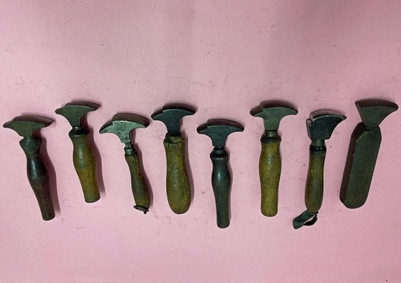 Schoenmakersgereedschap verzameling bollikkers (8x), Ophalen of Verzenden