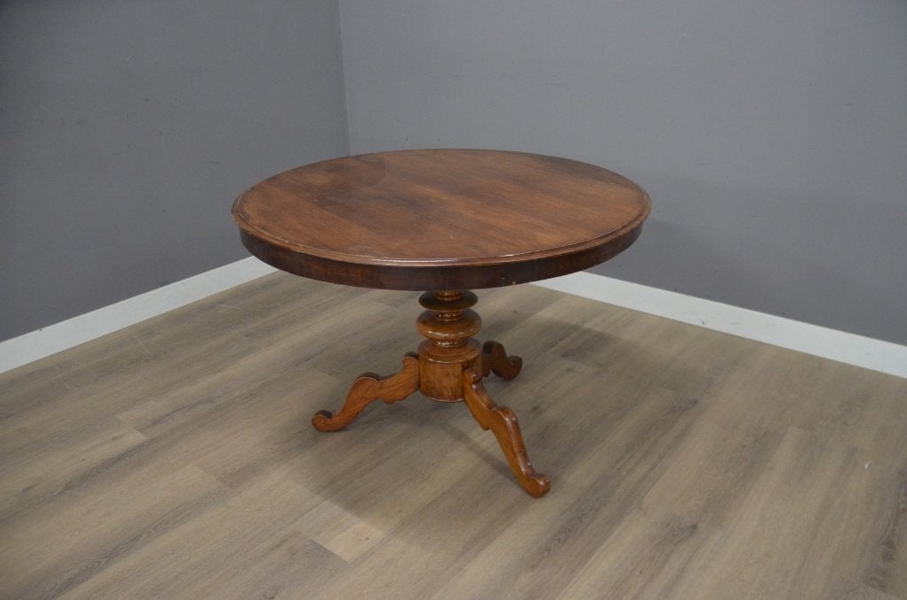 Antieke Ronde Mahonie Biedermeier Tafel 110 cm, Ophalen of Verzenden
