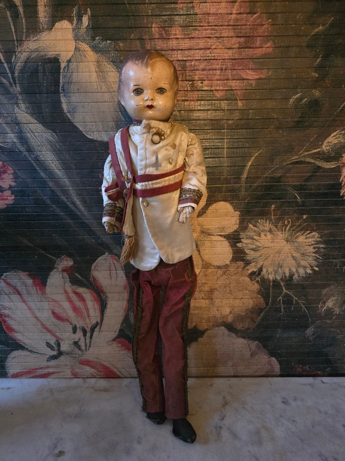 Antieke staande pop jongen ANJO, Ophalen of Verzenden