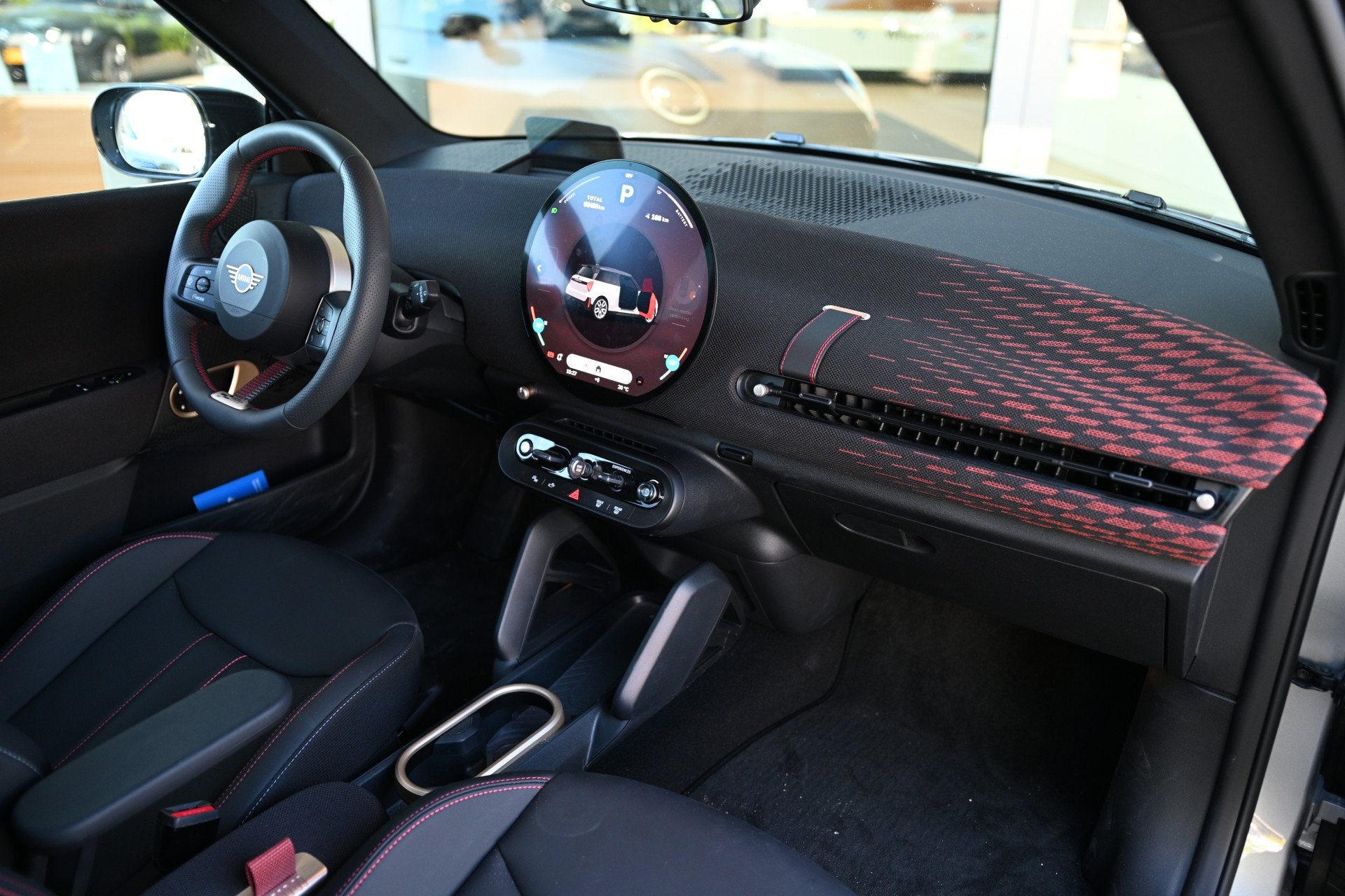MINI Hatchback Cooper E / John Cooper Works / Pakket M / 18", Auto's, Mini, Zwart, 4 stoelen, Leder en Stof, Origineel Nederlands