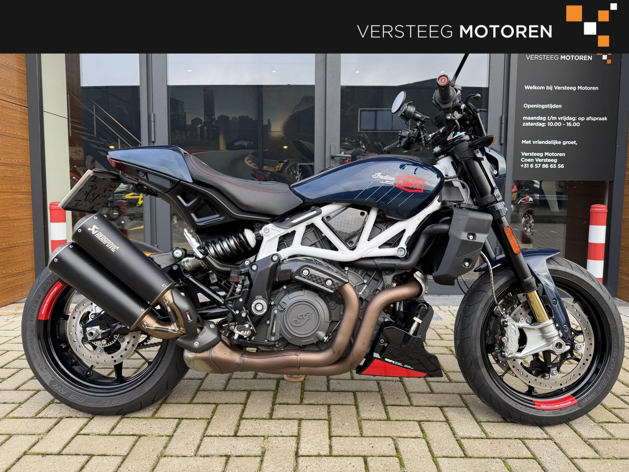 Indian FTR X 100% R Carbon 1ste eig#1 van 400# FTR 1200, Curieweg 6a
2408 BZ  Alphen aan den Rijn, NL, Meer dan 35 kW, Info@polarisbenelux.com