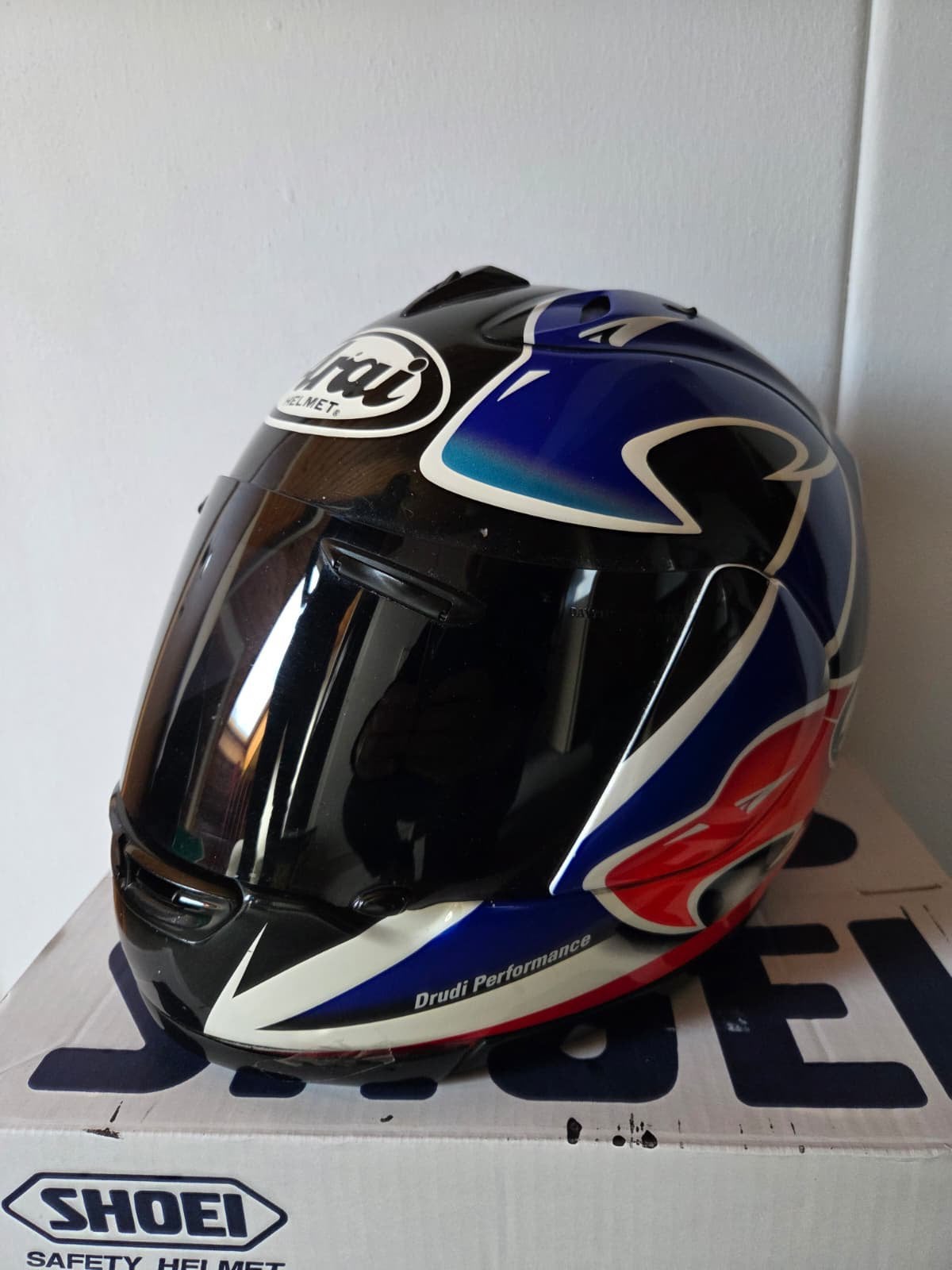Arai RX-7RR4 Kenny Roberts Jr. Replica helm, Ophalen of Verzenden, Tweedehands, Integraalhelm, Arai