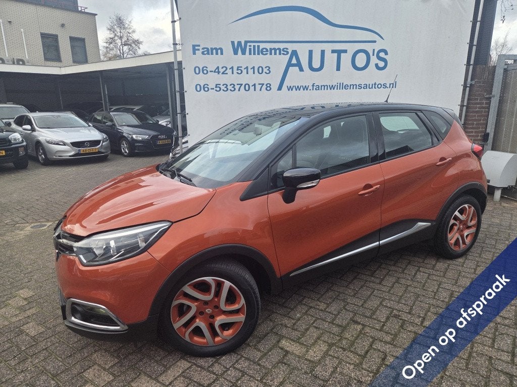 Renault Captur 1.2 TCe Dynamique Leer Navi Automaat NL, Auto's, Euro 5, Zwart, 19 km/l, SUV of Terreinwagen