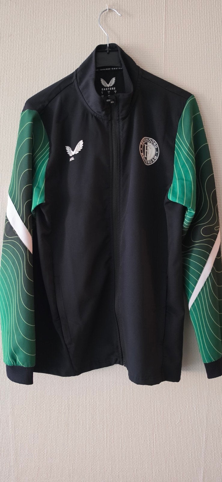 Feyenoord Castore trainingsjack zwart/groen - Maat S, Ophalen of Verzenden, Castore