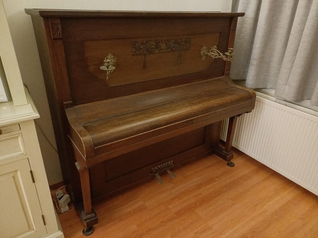 Gratis af te halen: Rittmayer piano, Muziek en Instrumenten, Piano's, Ophalen, Gebruikt, Bruin, Piano