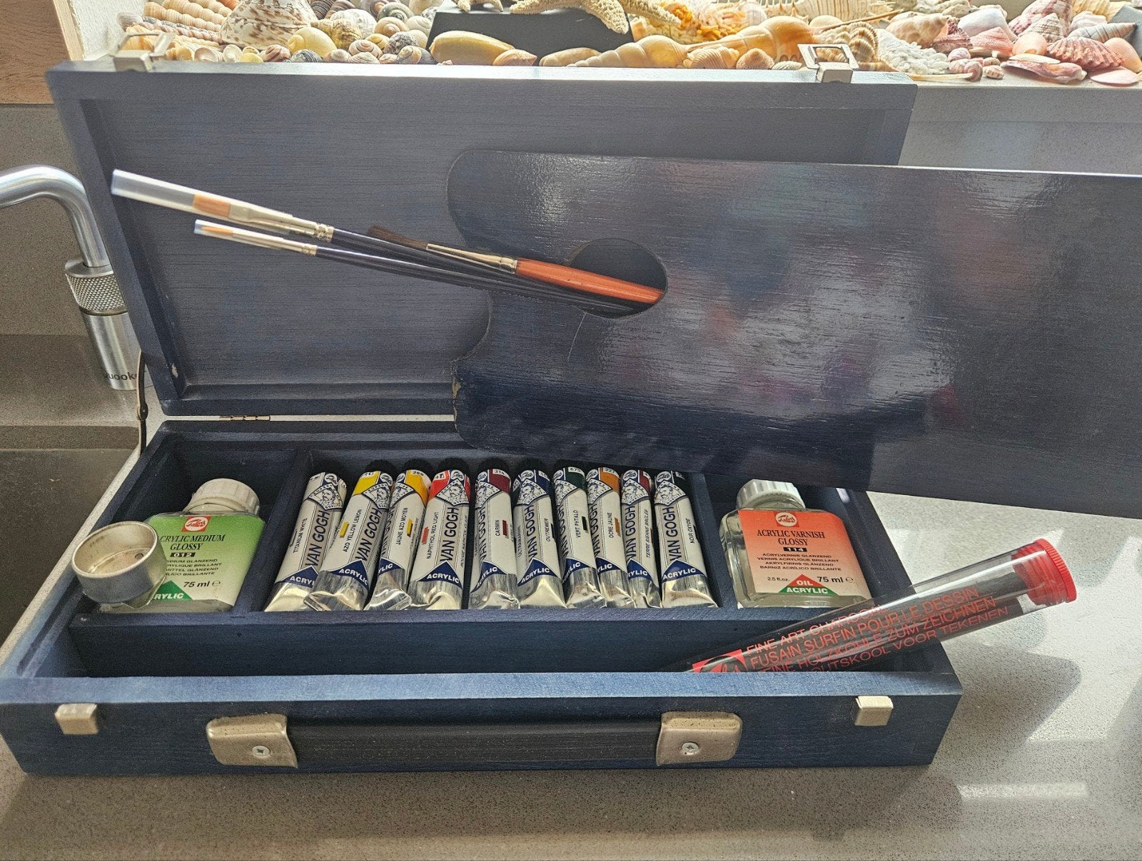 VAN GOGH ACRYL SET BASISKIST 10 TUBES EN HEEL VEEL EXTRA'S, Ophalen of Verzenden