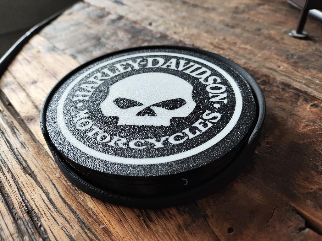 Set onderzetters van Harley Davidson, Ophalen of Verzenden, Nieuw, Glas of Kopje