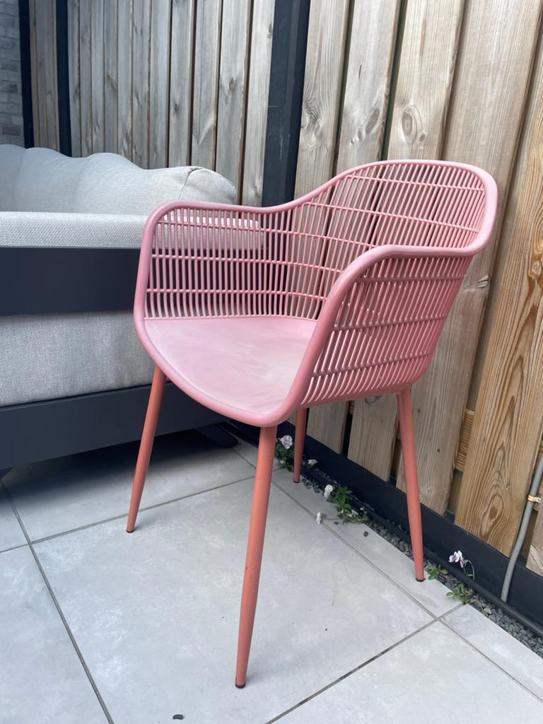 Tuinstoel Elisa - terra - 85x63x53 cm, Ophalen, Kunststof, Gebruikt, Overige kleuren