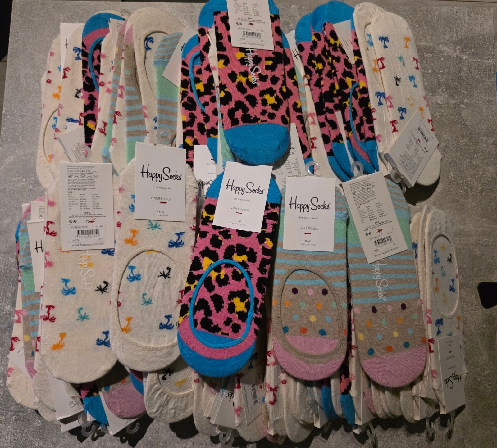 Grote partij 95 paar Happy Socks Liner / Invisible Socks, Sokken en Kniesokken, Overige kleuren, Onbekend, Nieuw