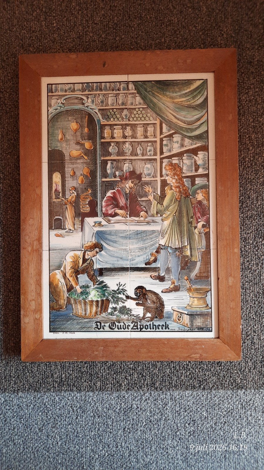 Tegel schilderij, Ophalen