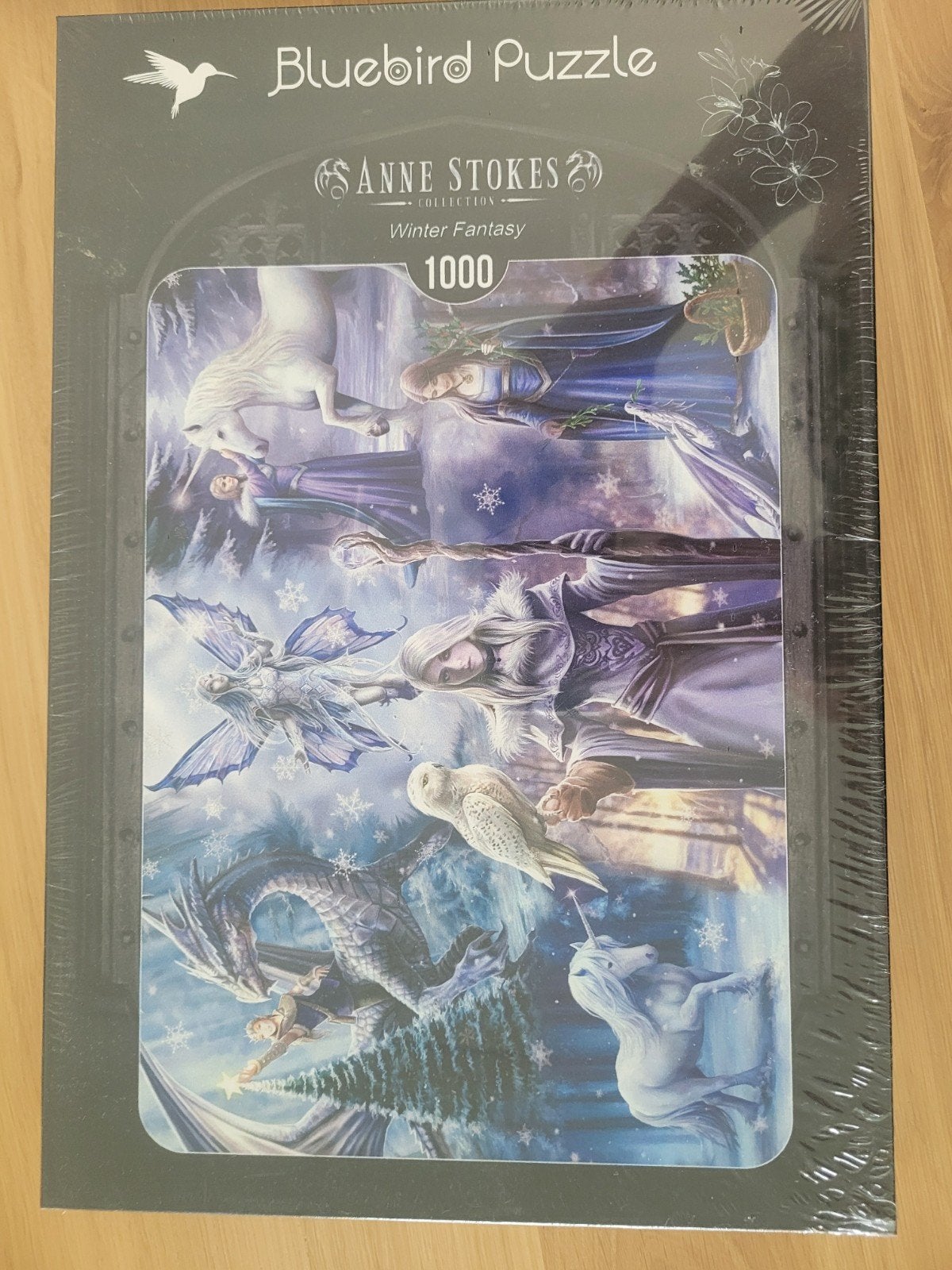 Bluebird Puzzle Anne Stokes Winter Fantasy 1000 stukjes, Hobby en Vrije tijd, Denksport en Puzzels, Nieuw, Legpuzzel, 500 t/m 1500 stukjes