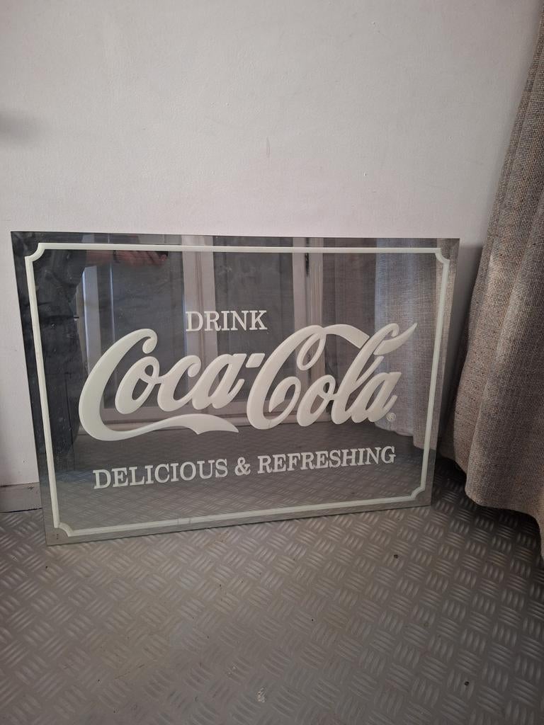 Coca-Cola spiegel  zeldzaam!!, Ophalen, Gebruikt, 75 tot 100 cm, Minder dan 100 cm