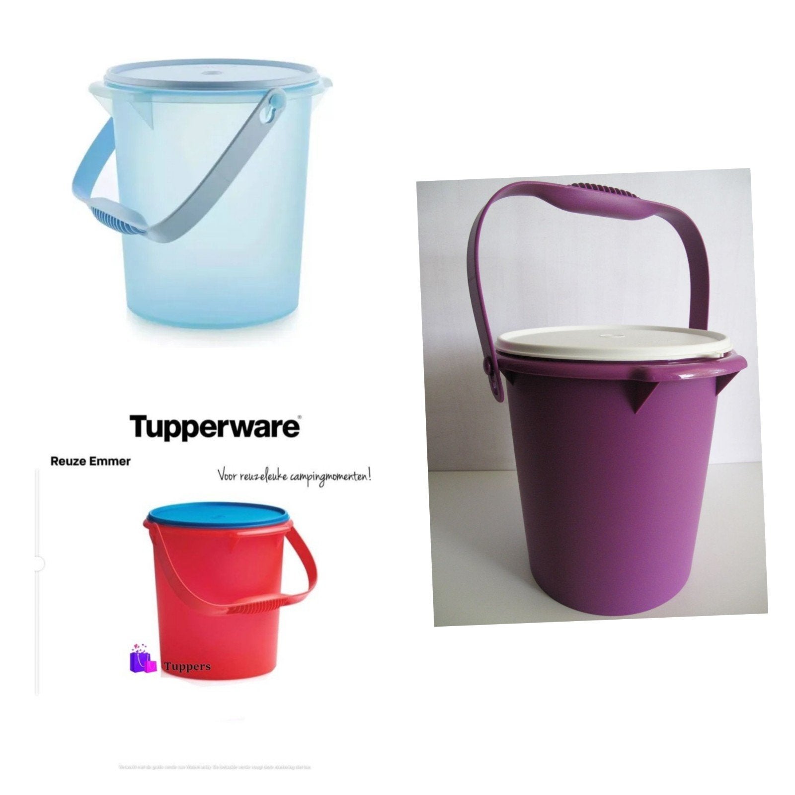 Tupperware Reuze Emmer 8.5L - Nieuw in 3 kleuren, Overige kleuren, Nieuw, Ophalen of Verzenden, Emmer