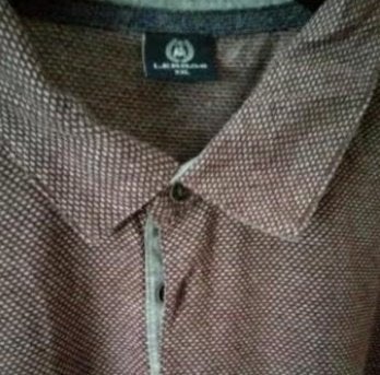 Nieuw Trui longsleeve polo shirt LERROS rood grijs XXL, Verzenden, Nieuw, Overige maten, Rood