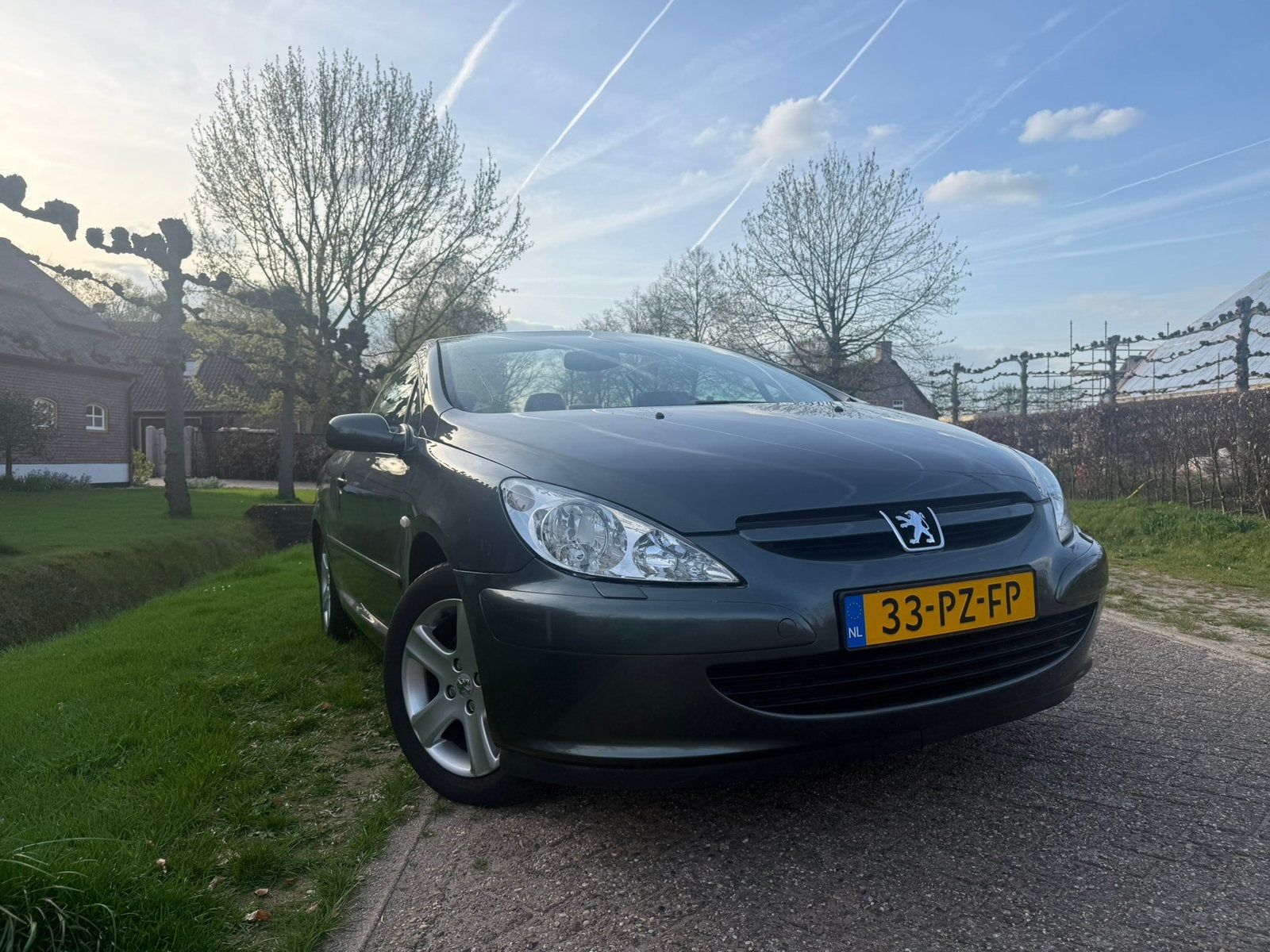 Peugeot 307 2.0 16V CC AUT 2005 Groen bruin leer, Auto's, Peugeot, 4 cilinders, Cabriolet, 4 stoelen, Particulier