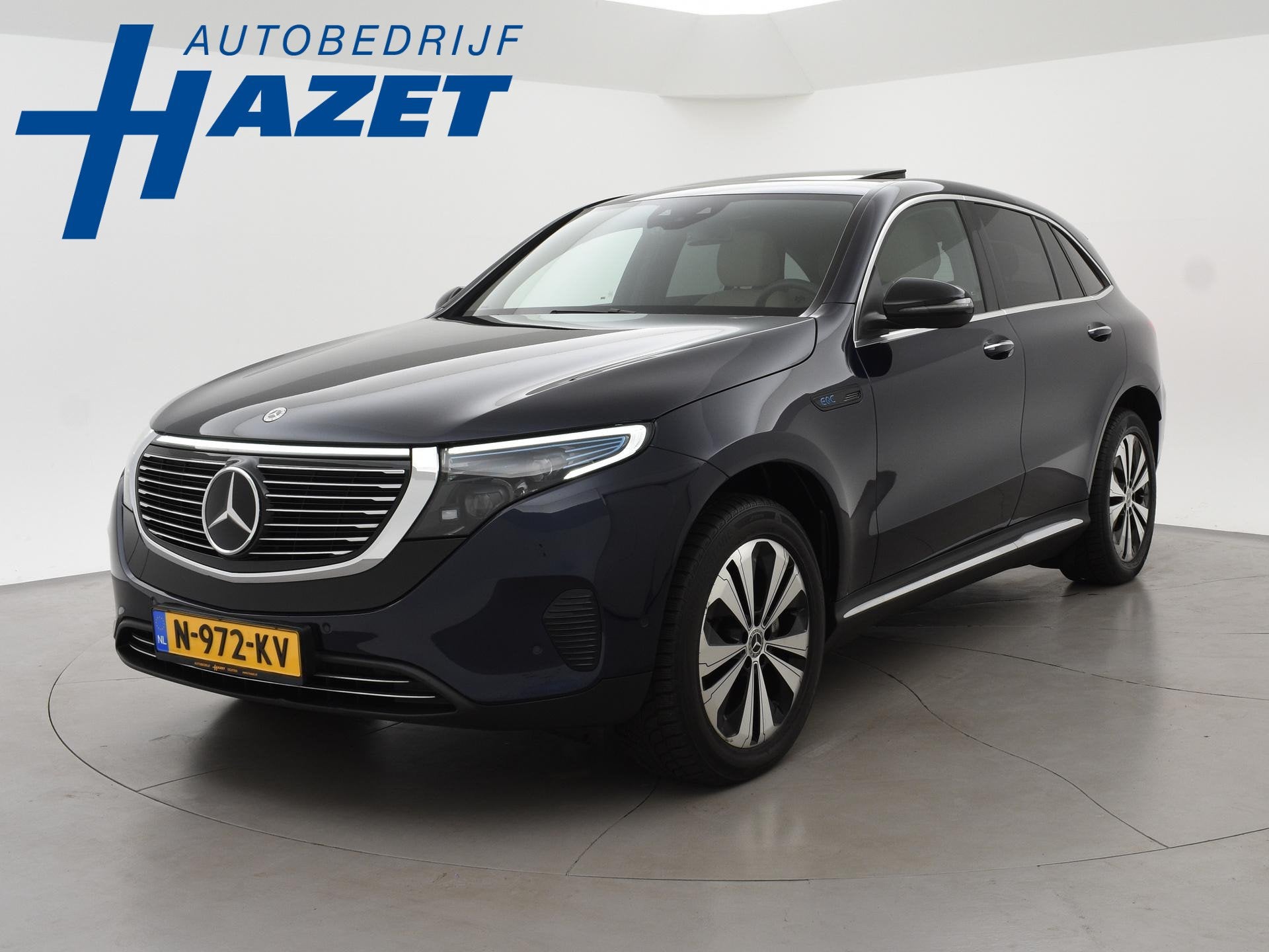 Mercedes-Benz EQC 400 4MATIC + BURMESTER | SCHUIFDAK | SFEER, Auto's, Automaat, Stof, Beige, 80 kWh