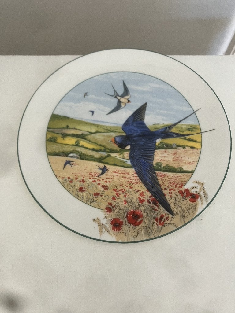 Prachtig, klassiek sierbord met zwaluwen - Royal Doulton., 21 cm, 21 cm, Decoratieobject, Steen/keramiek