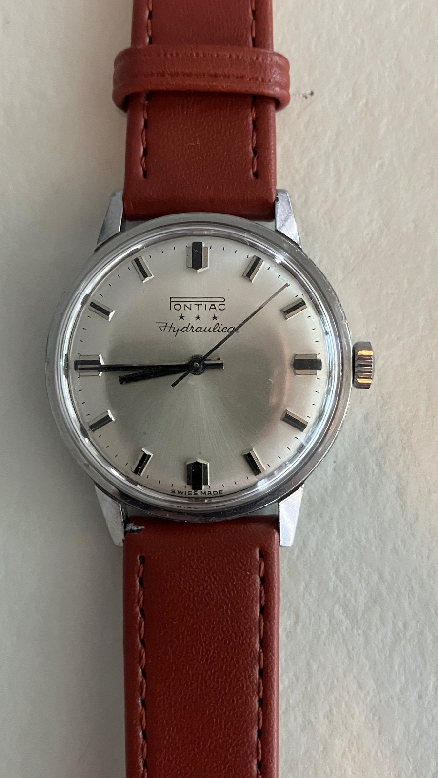 Pontiac Hydraulica horloge opwinder, Ophalen of Verzenden, Staal, Overige merken, 1960 of later