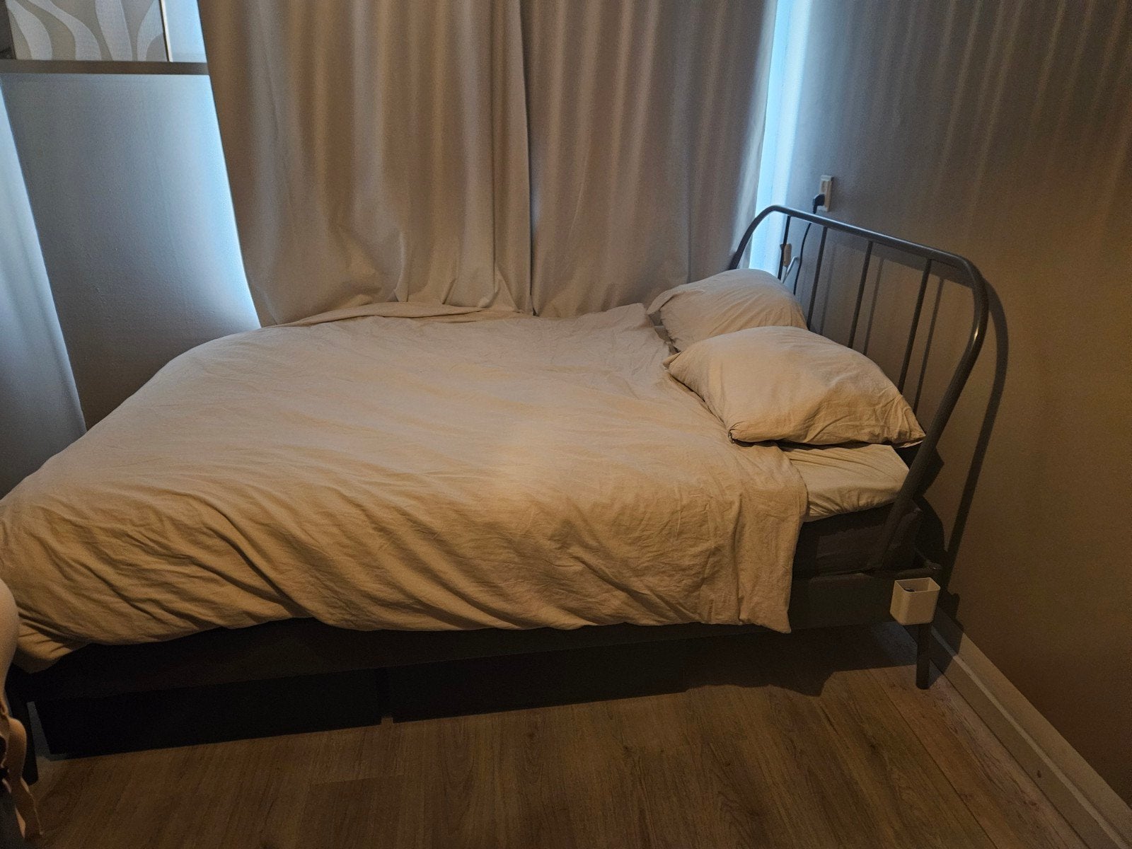 T.E.A.B! IKEA KOPARDAL bedframe  metaal 140x200, Ophalen, Tweepersoons, 140 cm, Zo goed als nieuw