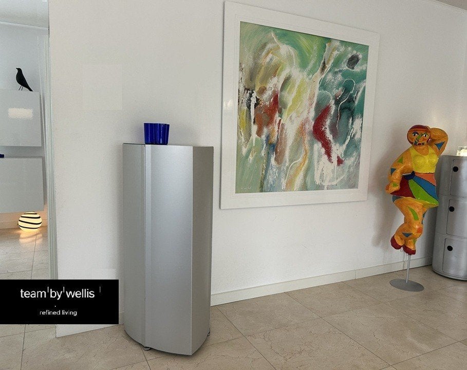 Team by Wellis design container kunst collectors item, Ophalen, Zilver, Object, Metaal