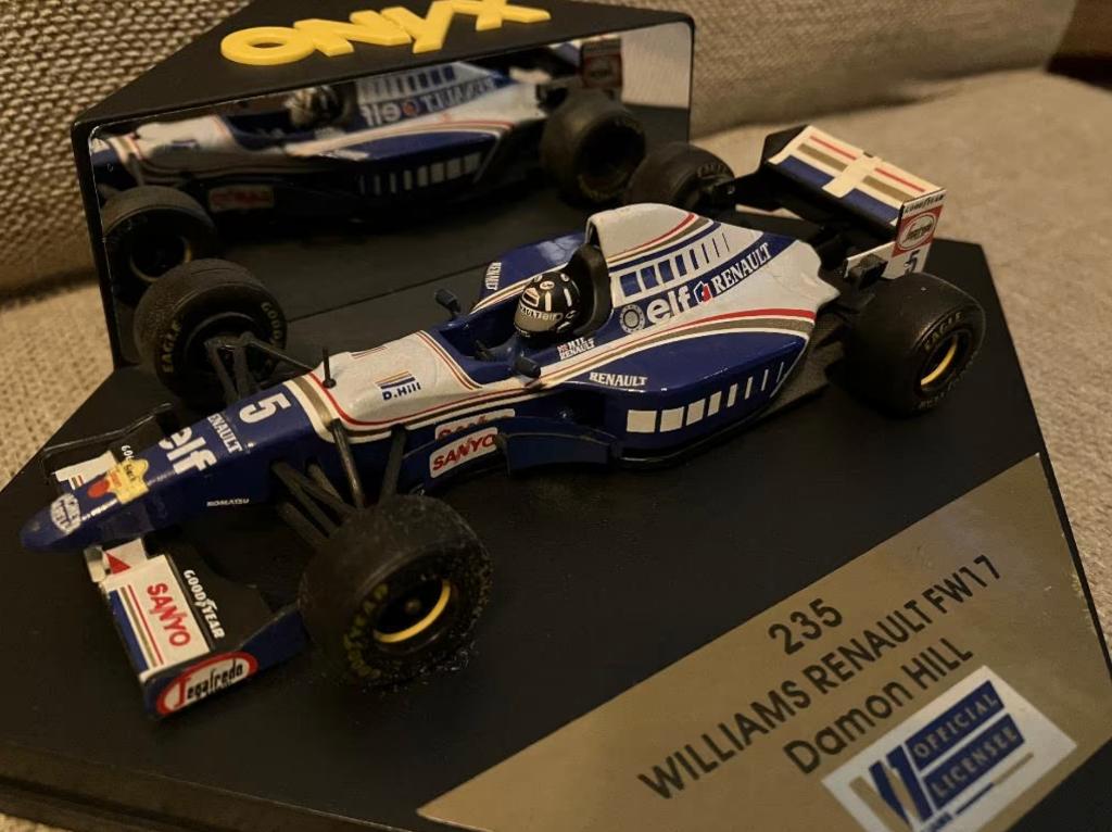 ✅ 1:43 Formula 1 Test Car Damon Hill Ligier Potenza RE711, Verzamelen, Ophalen of Verzenden, Zo goed als nieuw, Formule 1