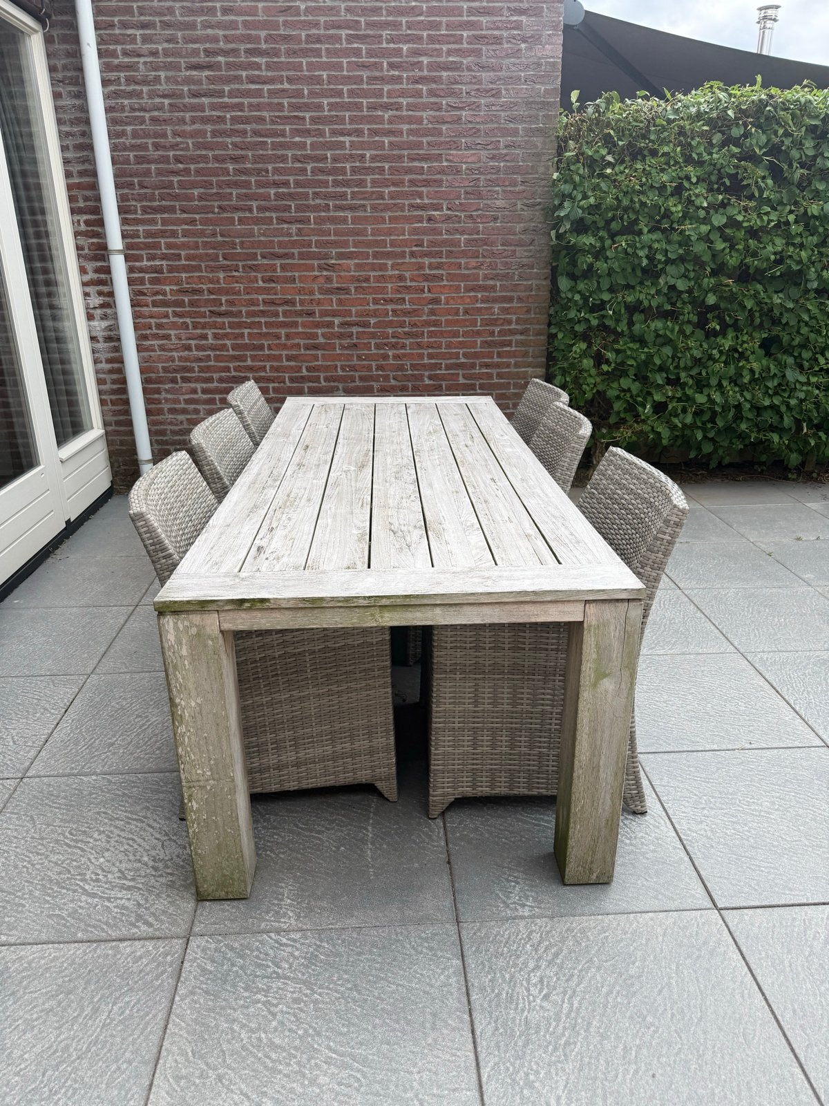 Kees Smit Tuinset: Forza stoelen & Rough Furniture tafel, Ophalen, Eettafel, 6 zitplaatsen, Teakhout