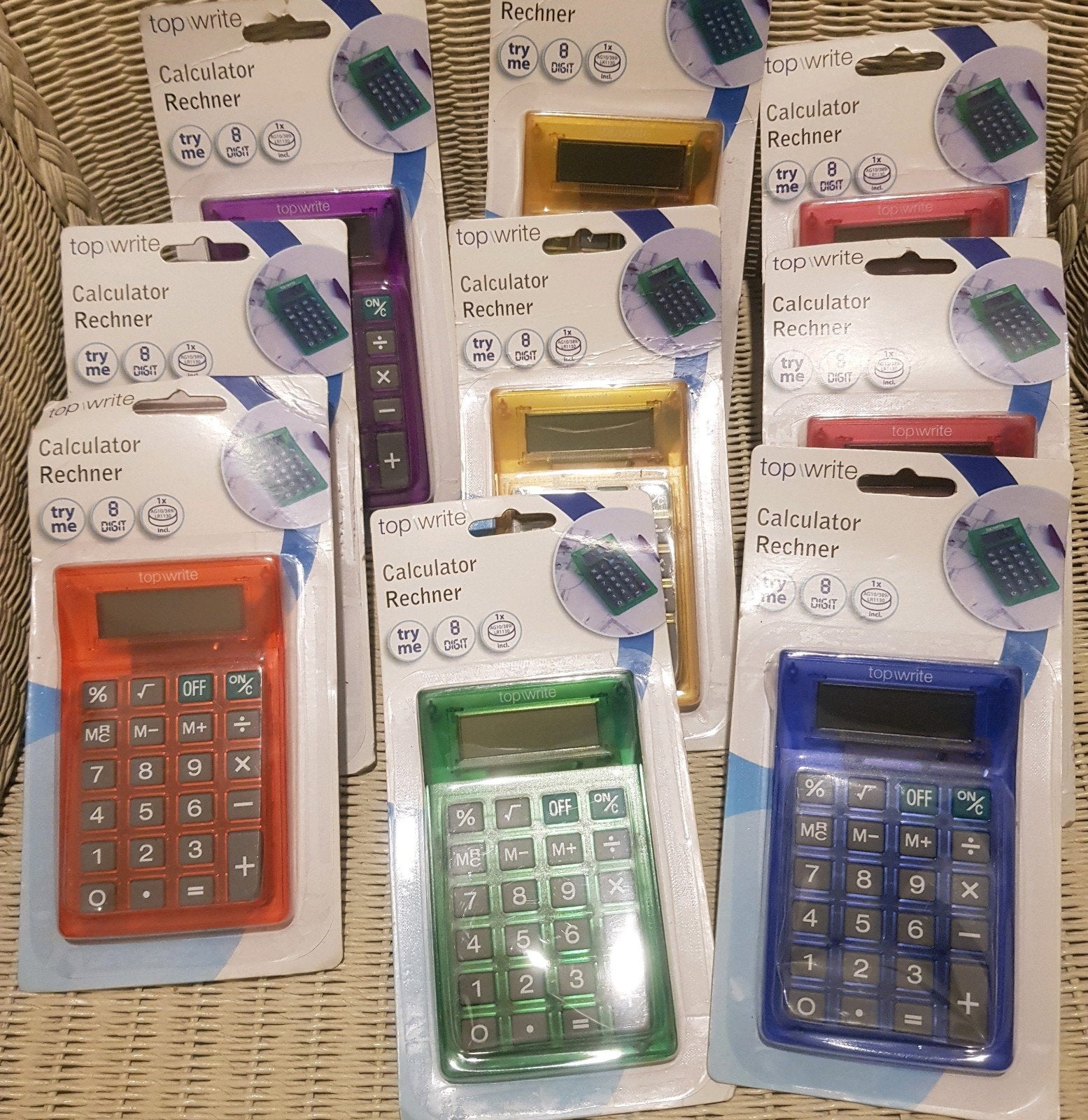 9 topwrite  rekenmachines, Ophalen, Nieuw