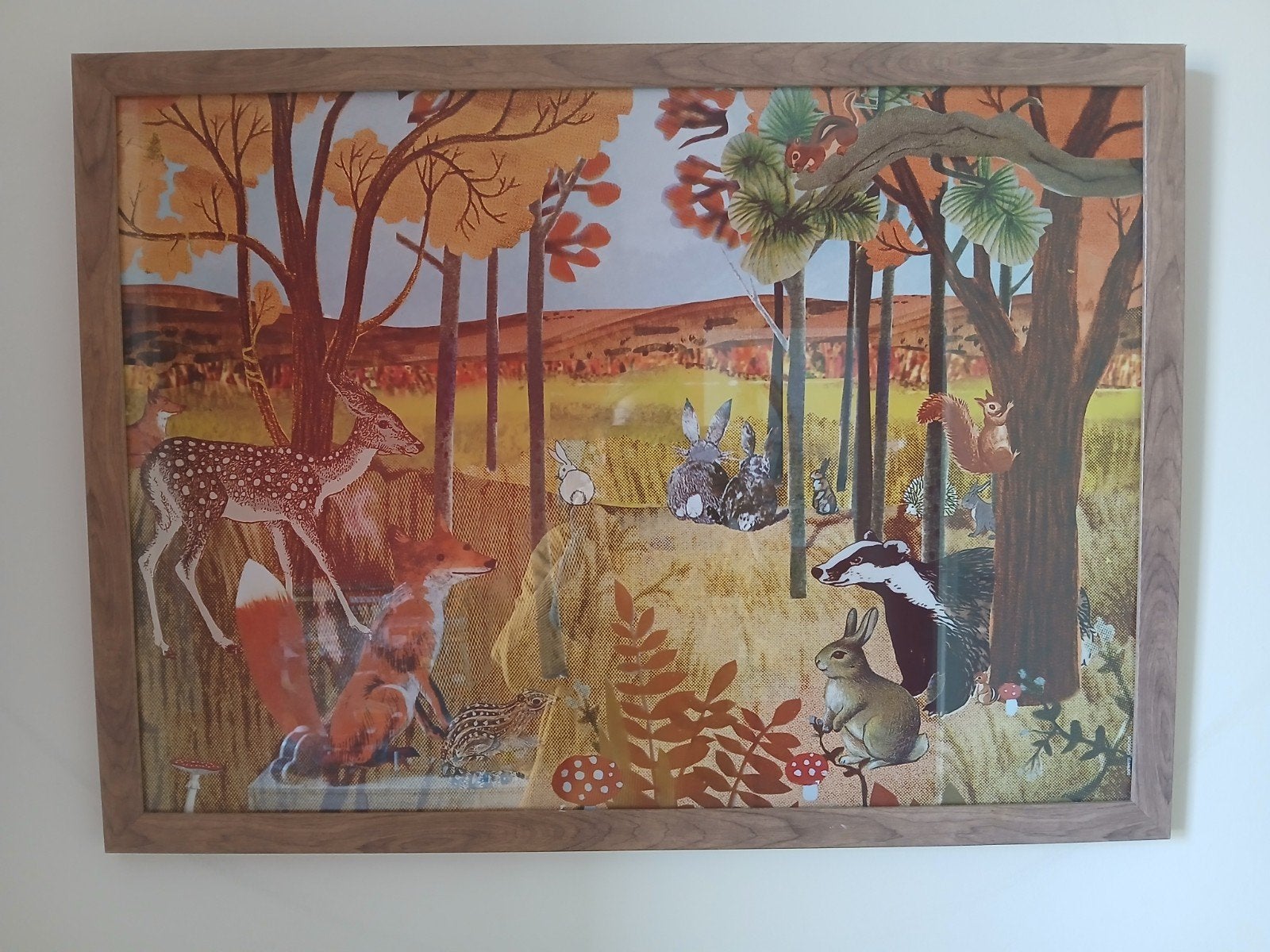 Poster Herfstbos 50x70 van Grootzus met houten lijst, Ophalen, 50 – 75, Zo goed als nieuw, Foto of Poster