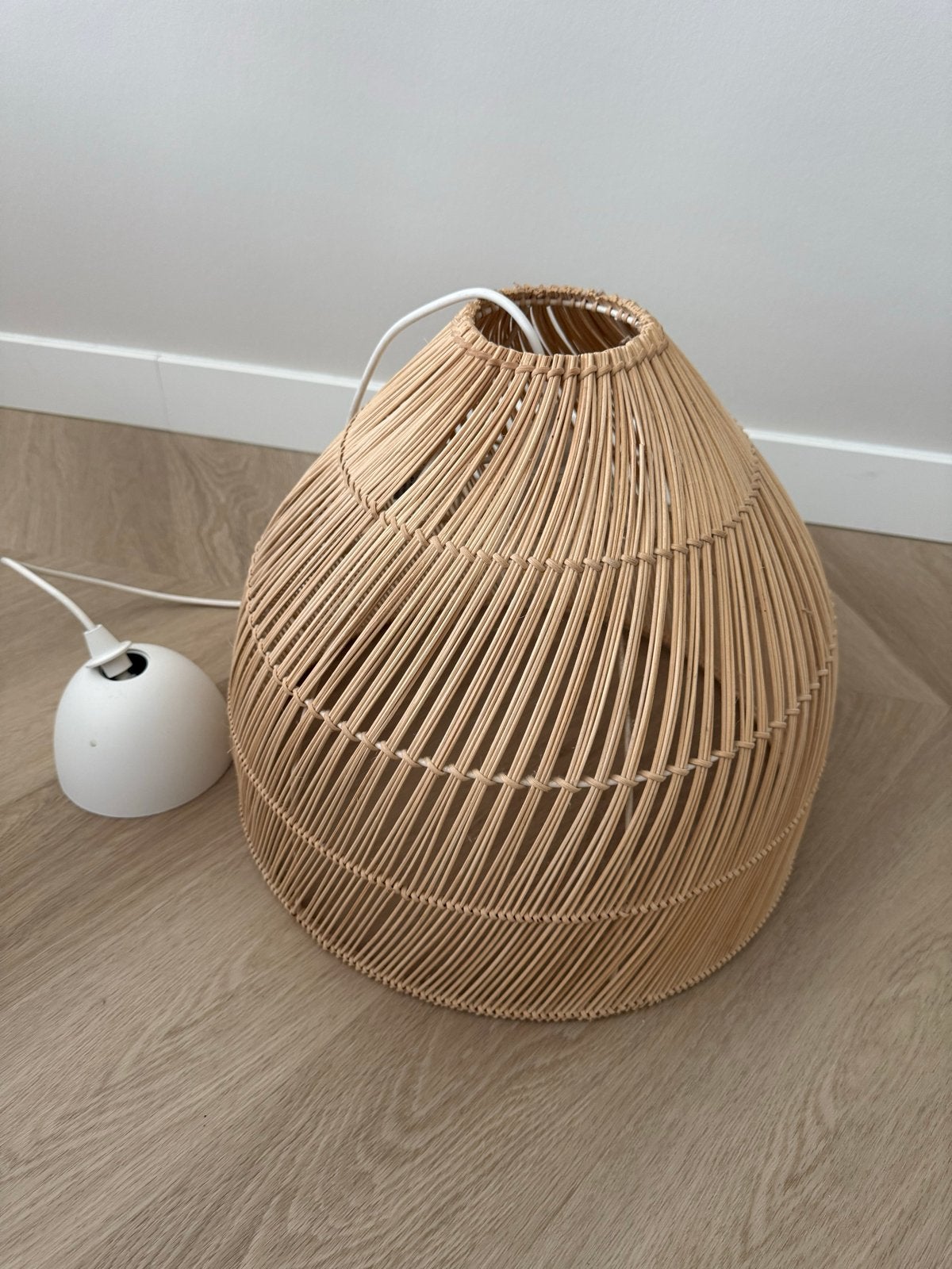 Rieten Hanglamp, Ophalen of Verzenden, Zo goed als nieuw, Natuurlijk materiaal