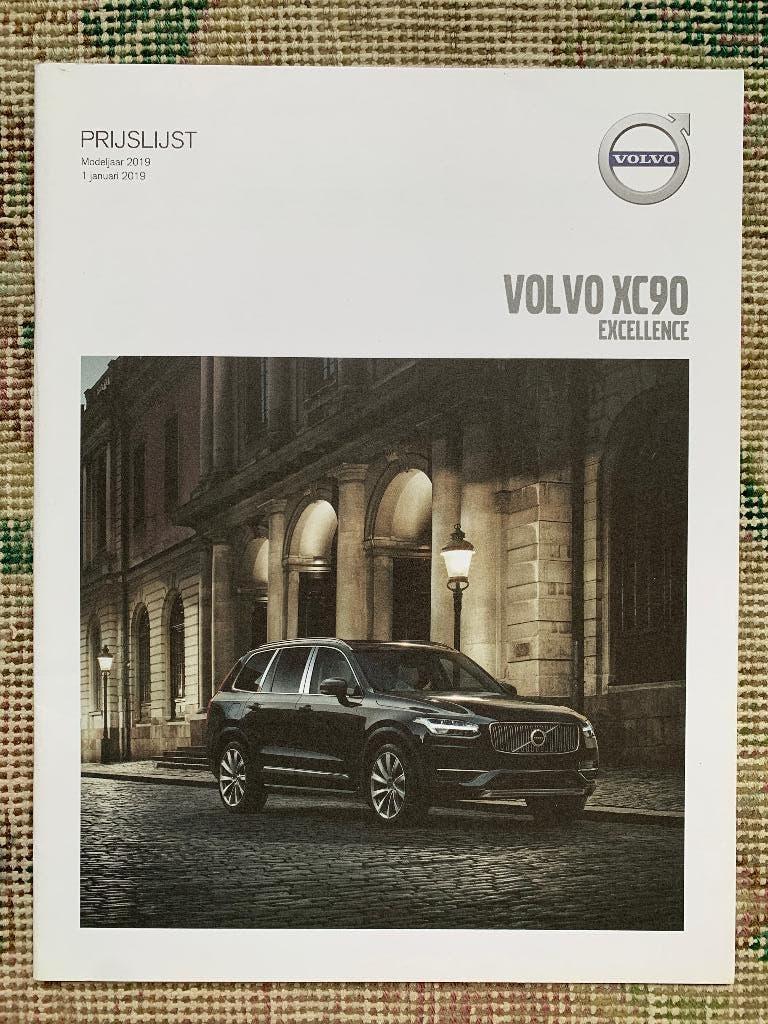 Nederlandse prijslijst Volvo XC90 Excellence 2019, Boeken, Volvo, Nieuw, Volvo, Ophalen of Verzenden
