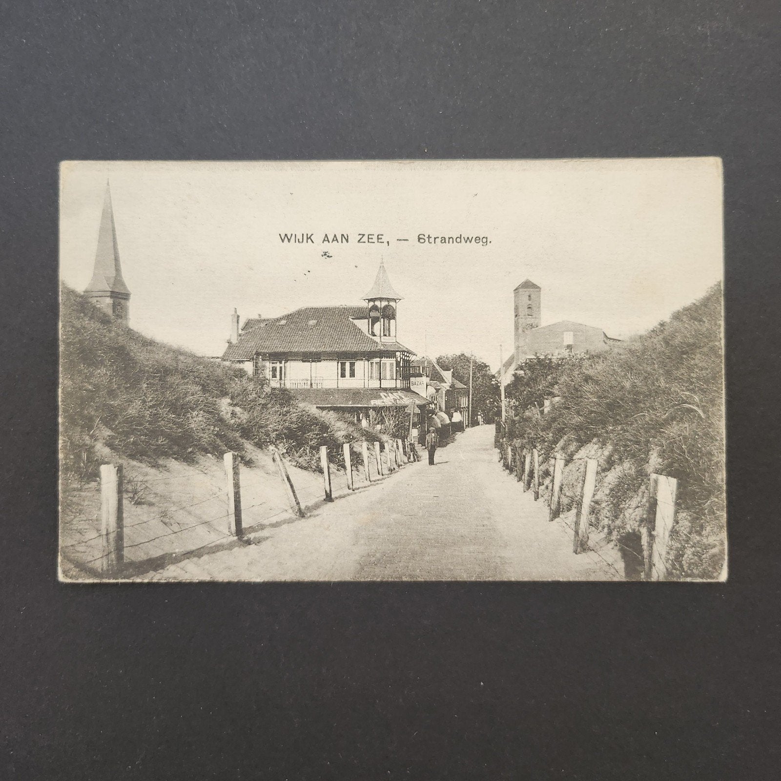 Oude ansichtkaart Wijk aan Zee - Strandweg met postzegel, Ophalen of Verzenden, Voor 1920, Gelopen, Noord-Holland