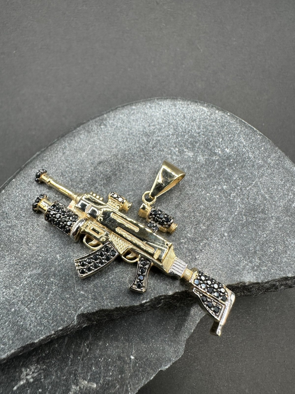 14k Gouden Hanger met Onyx, Overige voorstellingen, Nieuw, Ophalen of Verzenden, Met edelsteen