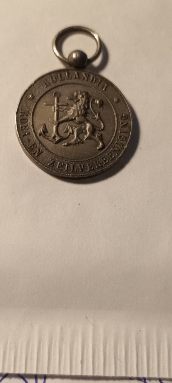 Antieke medaille Roei- en Zeilvereniging Hollandia, Postzegels en Munten, Ophalen of Verzenden