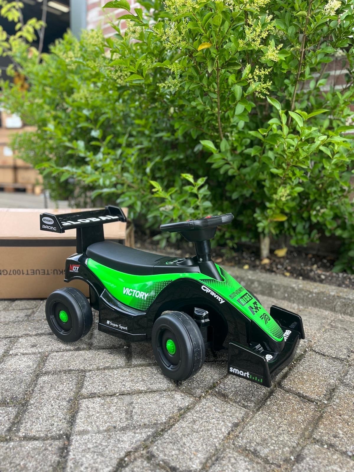 Nieuwe Groene Loop Raceauto voor Kinderen, Loopvoertuig, Onbekend, Nieuw, Ophalen of Verzenden