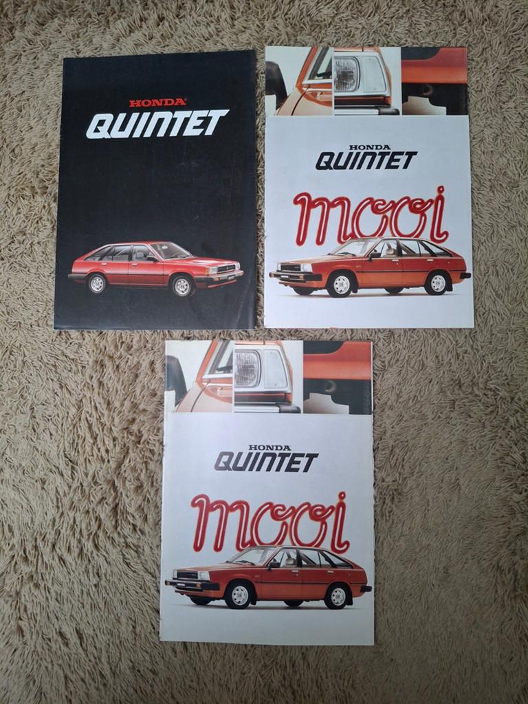 3x autofolder Honda Quintet, Verzenden, Honda