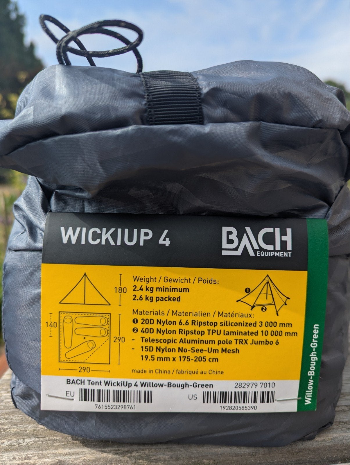 Bach Wickiup 4 inclusief grondzeil NIEUW, Ophalen of Verzenden, Nieuw