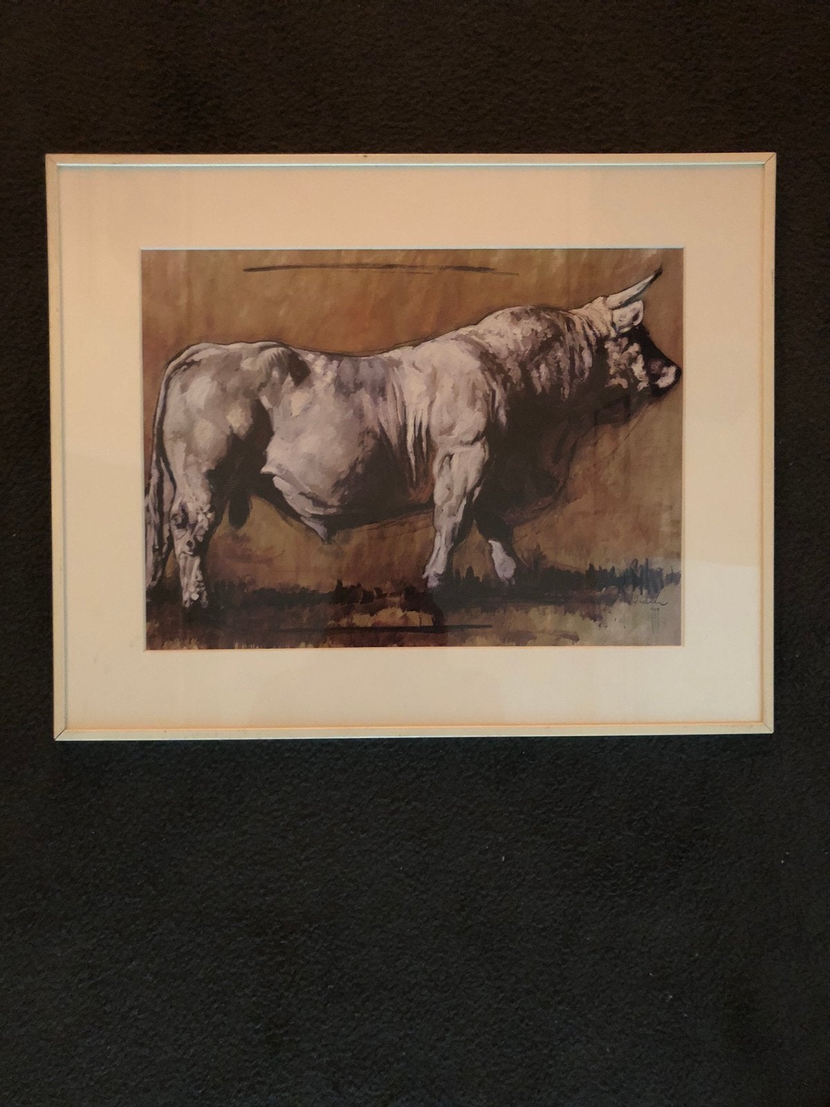 De Stier (Nico Vrielink), Ophalen, Print, Print/reproductie, Ingelijst