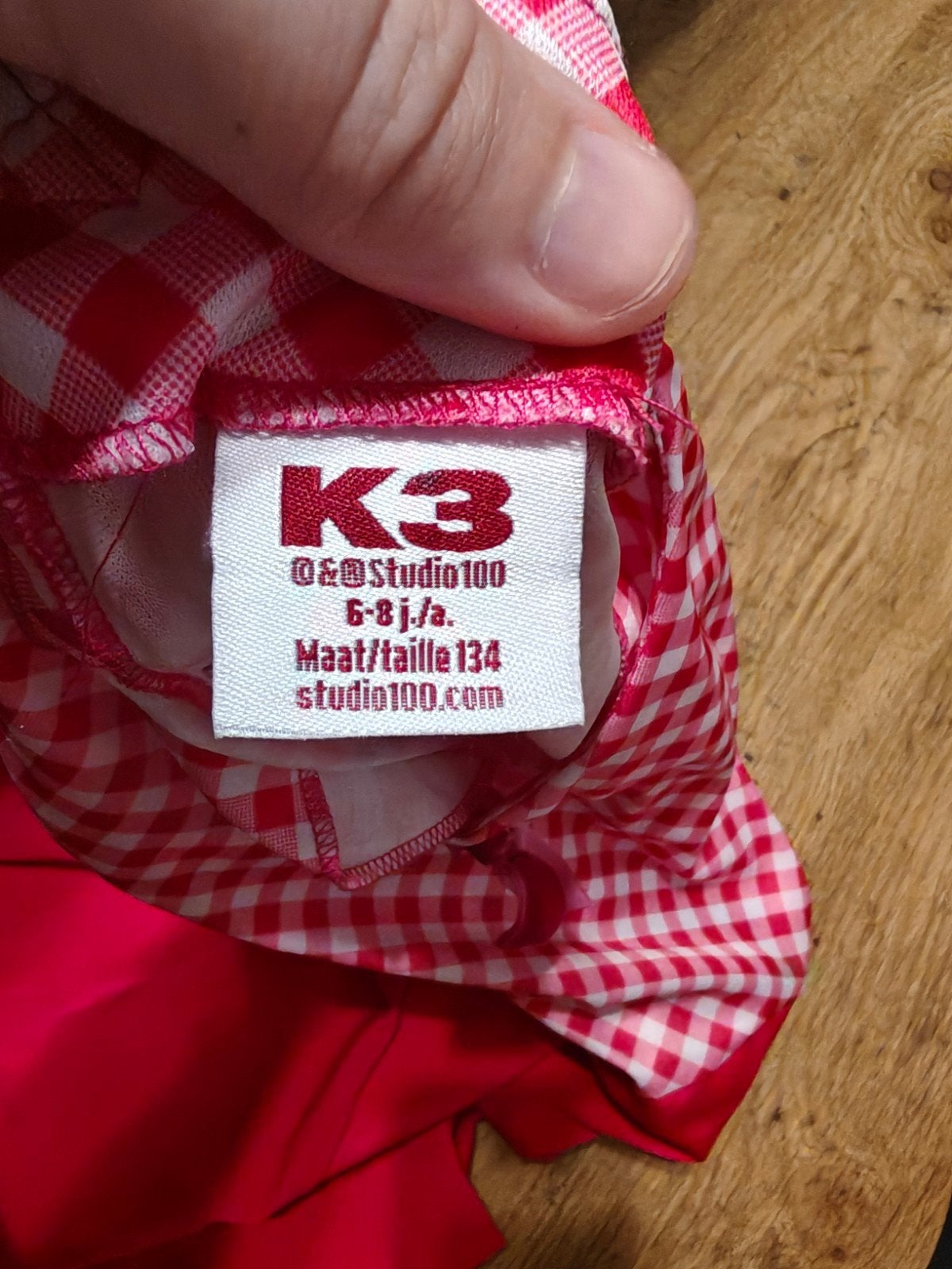 K3 jurk 3 biggetjes, maat 134 (6-8 jaar), Ophalen, Zo goed als nieuw, 134 t/m 140, Meisje