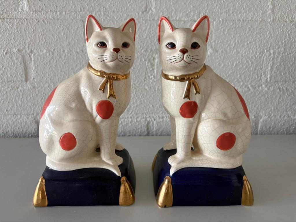 Vintage Katten Boekensteunen - Exclusief Design, Antiek en Kunst, Antiek | Keramiek en Aardewerk, Ophalen