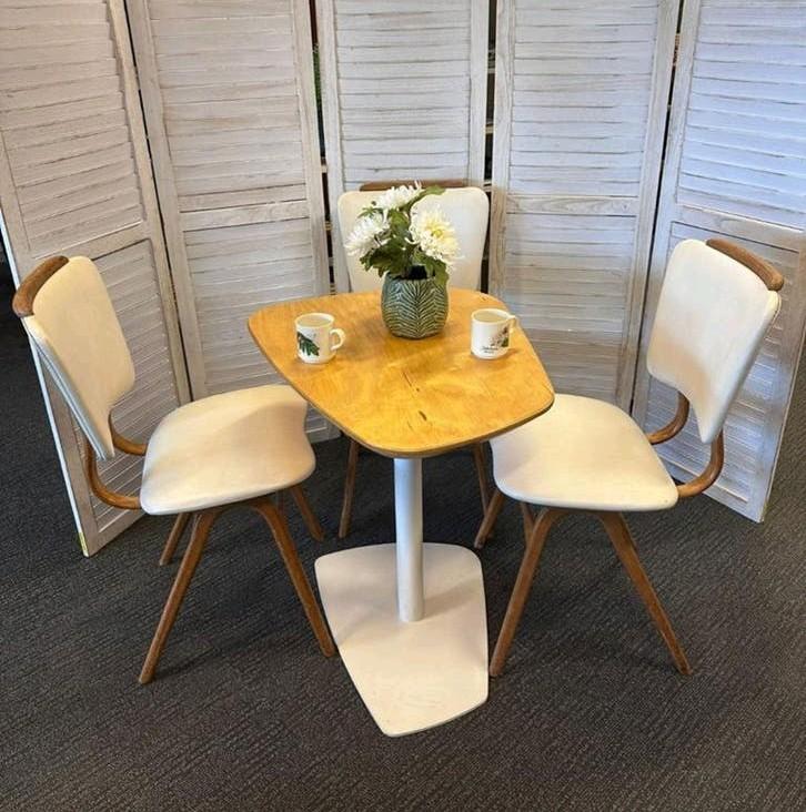 Vintage Deense eettafel niervorm tafel beuken tafel Scandina, Tuin en Terras, Tuinsets en Loungesets, Ophalen, Nvt, Nvt, Nvt