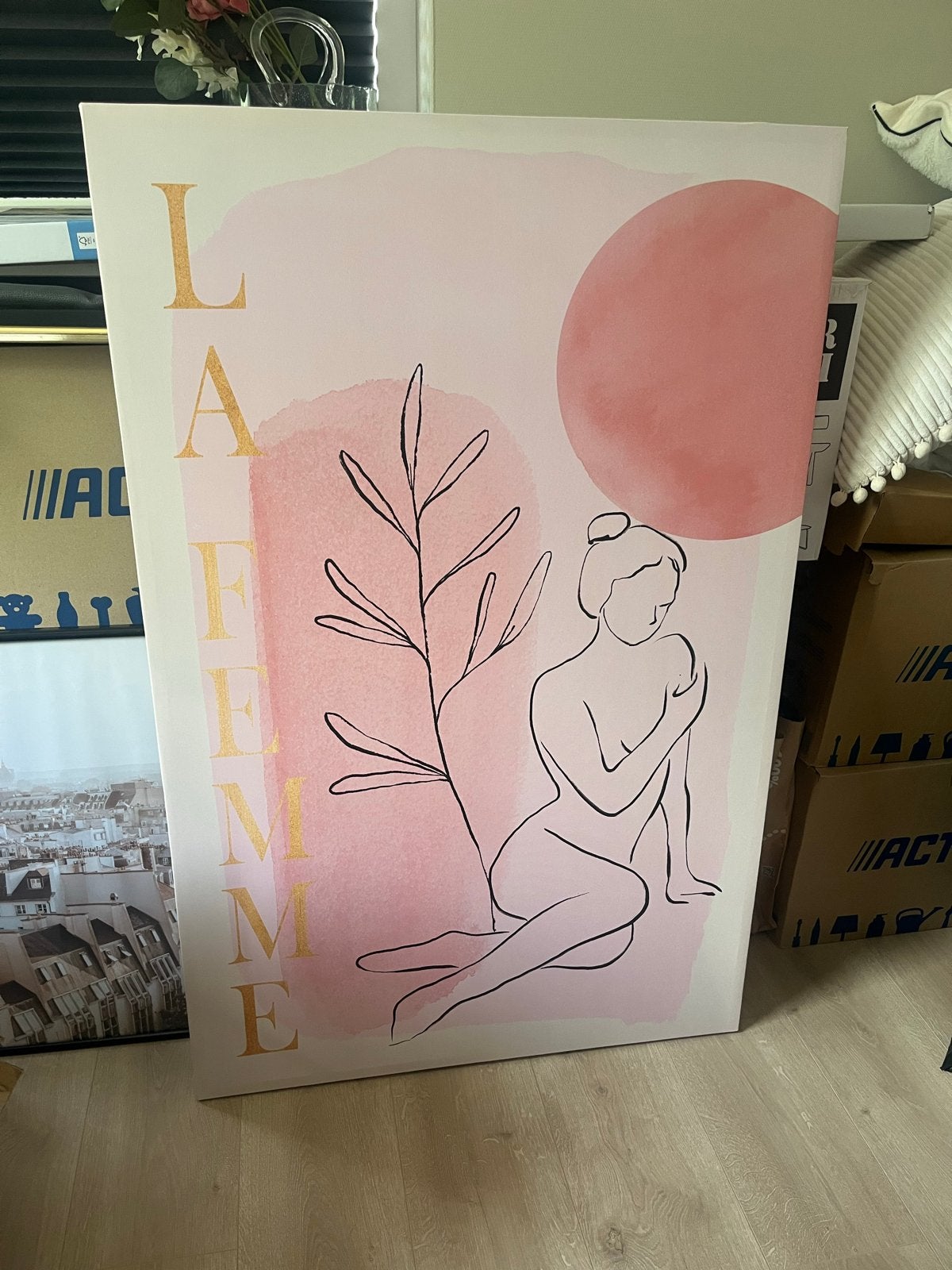 Canvas poster 'La Femme', Ophalen, Zo goed als nieuw, Schilderij, 75 – 100