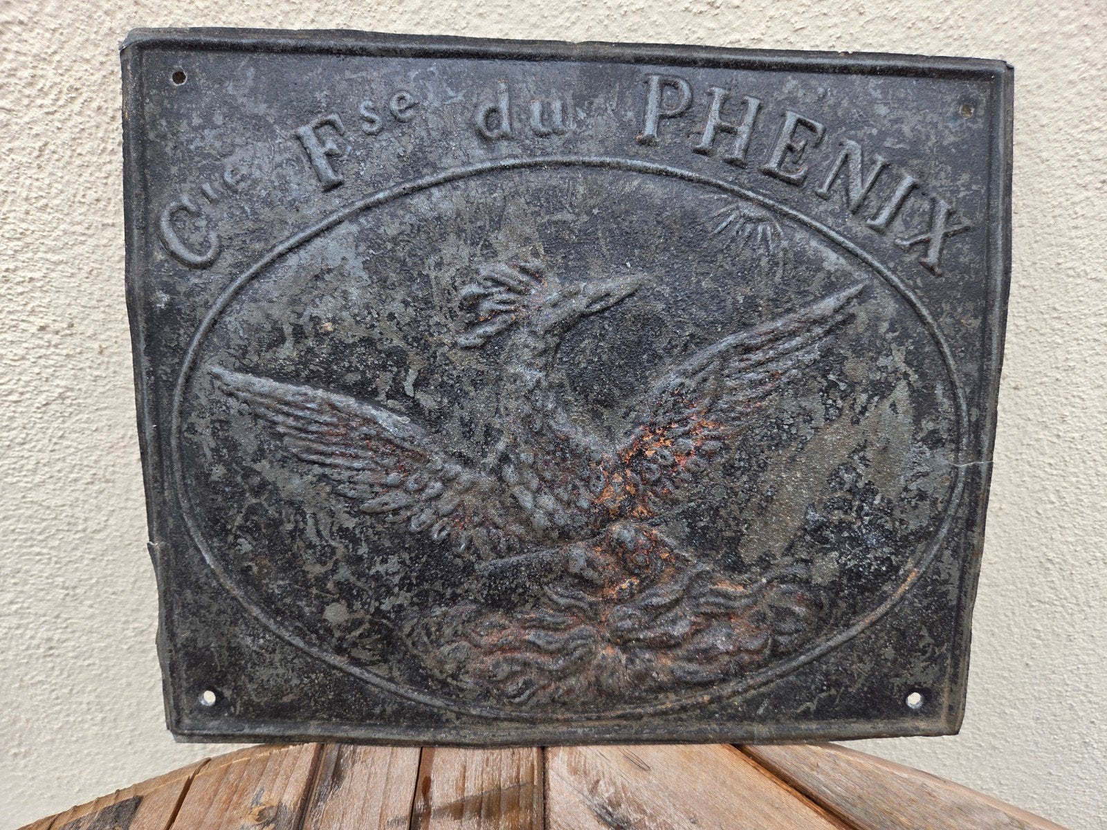 Oud reclamebord 'Cie Fse du PHENIX', Ophalen of Verzenden