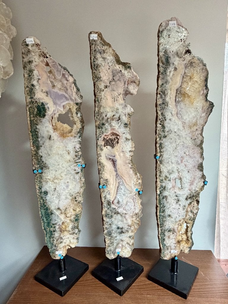 Lot van 3 Roze Amethist schijven XL - 20 kg, Verzamelen, Mineralen en Fossielen, Ophalen, Mineraal